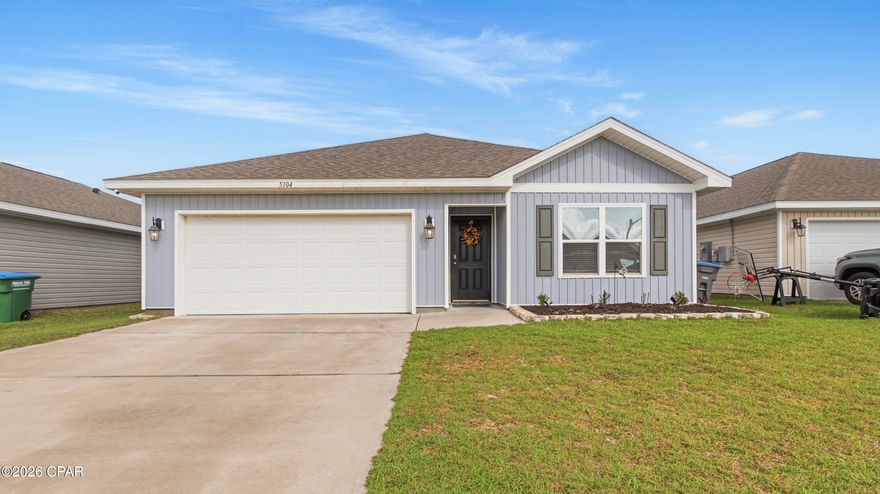 !Priced to sell!

Get ready to fall in love with this beautifully designed 3-bedroom, 2-bath, 1,300 sq ft Craftsman-style home located in the highly sought-after Titus Park subdivision! Featuring new luxury vinyl plank flooring throughout, custom blinds, this home effortlessly blends comfort, style, and durability. 

Step inside to an inviting open layout and a gourmet kitchen complete with stainless steel appliances, a spacious island, perfect for cooking, gathering, and entertaining. The private master suite offers a relaxing retreat with a soaking tub, double vanity, and a generous walk-in closet. 
Outside you have a privacy fence in place with enough room for a pool in the spacious back yard, should you choose. 

Titus Park offers an amazing lifestyle with resort-style amenities, including a community pool, clubhouse, dog park, multiple playgrounds, sidewalks, and so much more!

Perfectly situated just minutes from Tyndall AFB, the Naval Surface Warfare Center, Panama City Beach, Mexico Beach, and incredible shopping and dining at Pier Park--you'll enjoy convenience, recreation, and coastal living at its finest.

📣 Don't miss your chance--this one won't last!