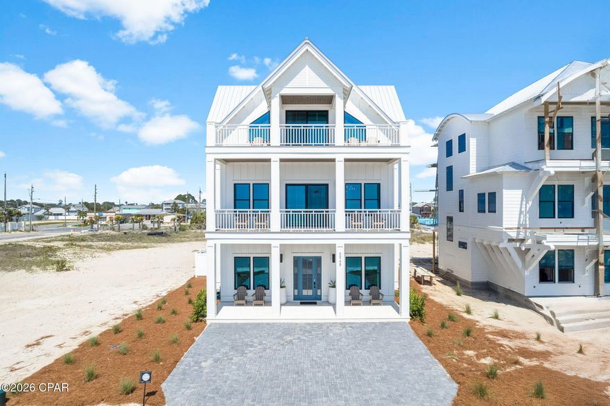 Under contract with 72 hour kick out clause in place. 

Positioned just steps from sugar-white sands and turquoise waters, 5948 Gulf Drive presents an elevated coastal residence within the refined setting of Hadley's Beach. With six bedrooms, six and a half bathrooms, and captivating Gulf views, this home offers a seamless blend of architectural detail, thoughtful design, and effortless seaside living.

Interiors are curated with designer finishes and anchored by a chef's kitchen appointed with premium appliances, creating a sophisticated yet inviting environment for gathering and entertaining. Open living spaces are filled with natural light, framing coastal vistas and reinforcing the home's connection to its surroundings.

Private retreats are thoughtfully arranged, including a spacious bunk room that enhances flexibility and functionality. Each bedroom suite is designed for comfort and privacy, supporting both everyday living and extended stays.

Outdoors, a fenced backyard surrounds a private pool, offering a tranquil setting for relaxation after days spent at the beach just moments away. Whether enjoying sunrise walks along the shore or evenings under the stars, the lifestyle here is defined by proximity, beauty, and ease.

With short-term rentals permitted and a premier Gulf-side location, 5948 Gulf Drive pairs lifestyle appeal with long-term opportunity. Refined, composed, and richly connected to its setting, this residence embodies the enduring elegance of coastal living at its finest.