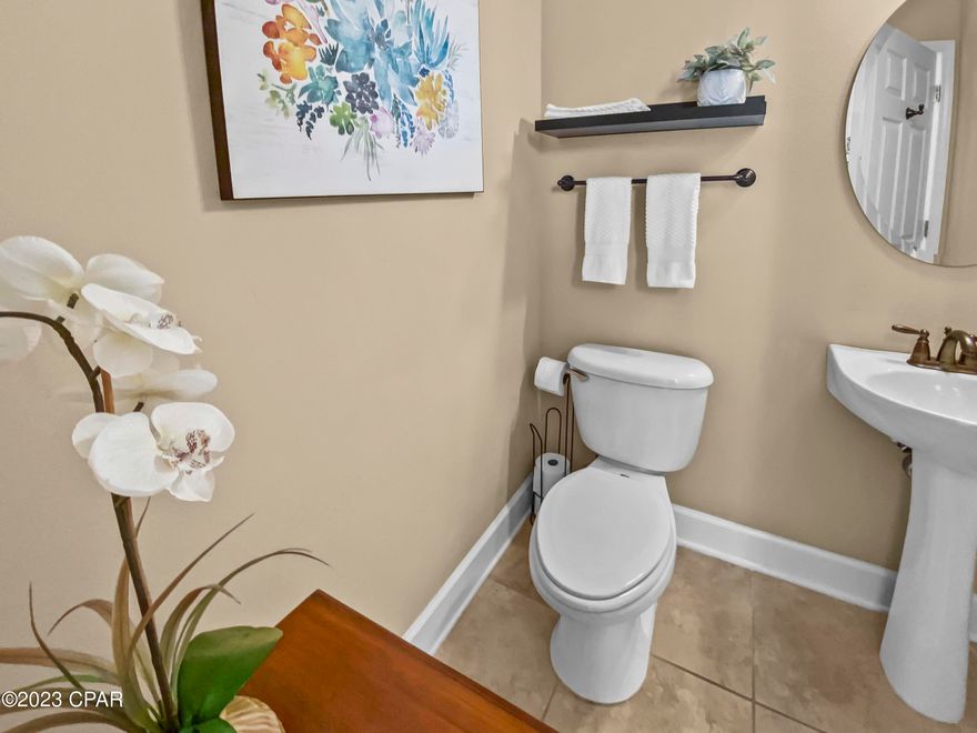 CURRENTLY UNDER CONTRACT, SELLER WILL CONSIDER BACKUP OFFERS Dunes is located on the West End of Panama City Beach and is loved for its great location. Easy beach access only 5 min away. Great shopping can be found at Pier Park Coastal Mall-5 minutes away. The famous Beaches of 30A-10 min. away and the PCB International airport-20 min. This 2058 Sq. ft Villa is spacious and comfortable. Strong block construction on 1st fl. and upgraded interior features throughout. Granite counter tops in kitchen and master bath. Tile flooring on 1st floor and in all bathrooms. The loft is designed as as an office, but could also be a play area / media room. The garage comes with built in storage for tools and beach toys.  Details avail. for Insurance and HOA. Screened porch / private patio.