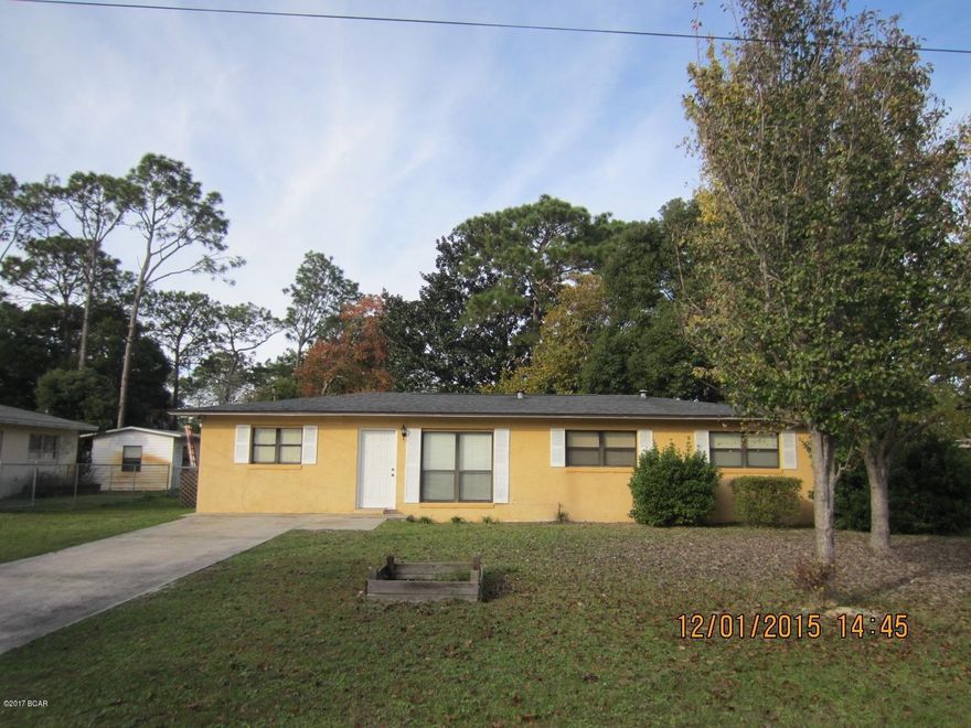 Solid built block home with an effective year built of 1980 in an estblished centrally located neighborhood with 4 bedrooms 2 baths and a great bonus room off the den.  French doors welcome you onto the covered cement patio overlooking the large fenced backyard.  All information is to the best of our knowledge.  Please verify for accuracy