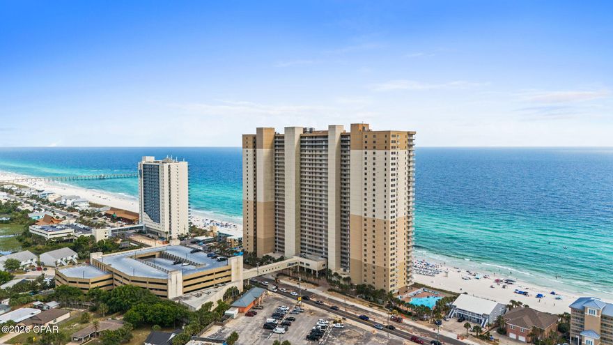 Welcome to Tidewater, where breathtaking Gulf views and resort-style amenities create the perfect coastal escape. This beautifully maintained condo features a desirable 9th-floor balcony, offering the ideal vantage point to enjoy the sights and sounds of the Gulf and take in unforgettable sunsets over the water.

Inside, you'll find tile flooring throughout for easy maintenance and a bright, open layout designed for comfort and functionality. The open kitchen flows seamlessly into the living area, making it perfect for relaxing after a day at the beach or entertaining guests. The thoughtfully designed floor plan includes one bedroom plus built-in bunk beds, comfortably sleeping up to six guests, making it an excellent choice for a vacation home, rental property, or full-time residence.

Residents and guests of Tidewater enjoy an impressive lineup of resort-style amenities, including, Two beachfront pools, Fitness center, On-site concessions, Outdoor grilling areas, Direct beach access, game room, and more

Conveniently located just minutes from Pier Park, popular dining, shopping, and entertainment, this condo offers the perfect combination of location, lifestyle, and income potential along the beautiful Gulf Coast.

Whether you're looking for a personal getaway or a strong-performing investment property, this Tidewater condo checks all the boxes.