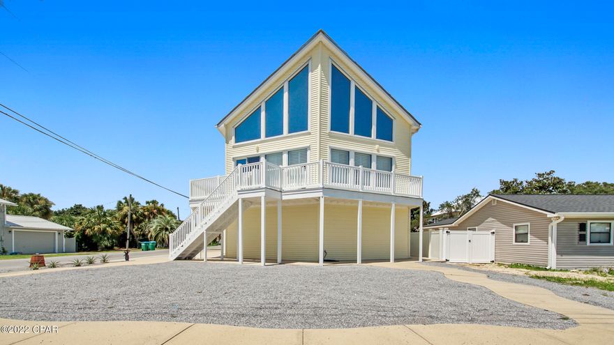CURRENTLY UNDER CONTRACT, SELLER ACCEPTING BACKUP OFFERS. Vacant and and ready to show. Welcome to this unique home in highly desirable Bid-A-Wee, just 2 blocks from the dedicated beach. Home has been updated. There are lots of windows to take in the sunshine and Gulf view. Porches to sit and relax while watching the sunset. Interior has an updated galley kitchen and large pantry, 2 bedrooms and large bathroom. Upstairs open Loft/Master bedroom with walk in closets and updated bathroom. Low maintenance landscaping.  Large and spacious garage with ample parking. 

Motivated Seller.