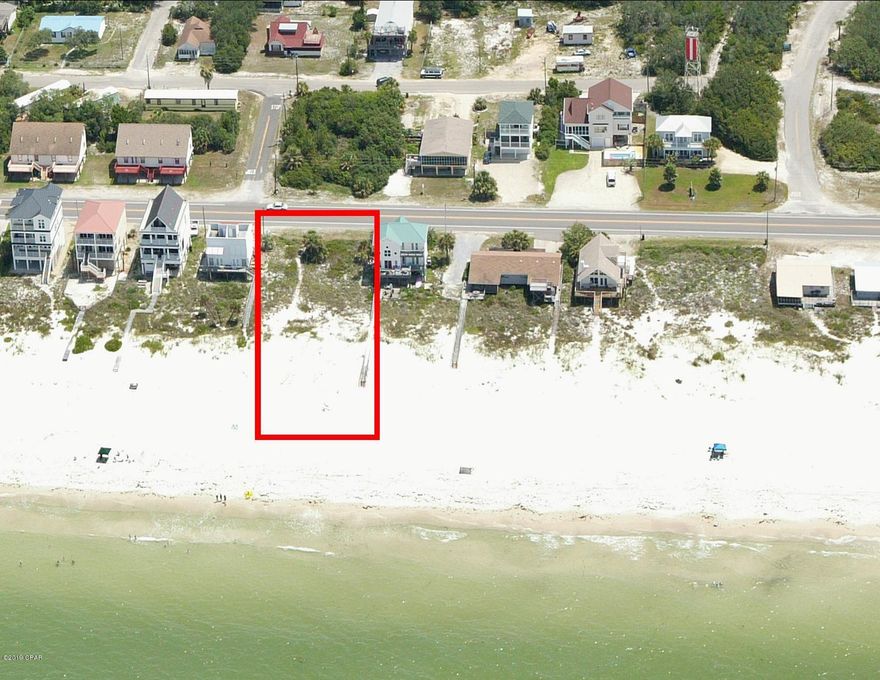 The owners of this extra wide lot have a DEP permit in hand! Get your builder and start building now instead of waiting 6 months and spending almost $20,000 plus for a permit. They have designed a custom 4BR home plus bunk area complete with an elevated pool and elevator. These plans and DEP permitting work will be included with the sale of this fantastic beachfront 75' wide lot. Properties like this don't come along often and this is the only beachfront lot on the market from Mexico Beach to St. Joe Beach. This extra wide lot will provide many building options for your dream home on the sand if you want a different design. This lot is next to a number of beautiful homes and a short walking distance to the Veterans Memorial Park of Beacon Hill and about half a mile from Mexico Beach.