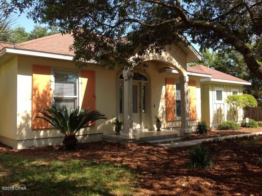 A Beachside Homes original design, 3 BD, 2.5 BA, 1,457 SF attached single family home located on the popular west end of the PCB. Open floor plan w/9' Ceilings, crown molding, travertine flooring in living areas, carpeted bedrooms and ceiling fans. private master suite with own back porch and a Jack-n-Jill bath serving the guest bedrooms. All appliances and window treatments convey with purchase. No HOA Fees. Great starter home, empty – nester, or investment property! Now offered at $137 per SF