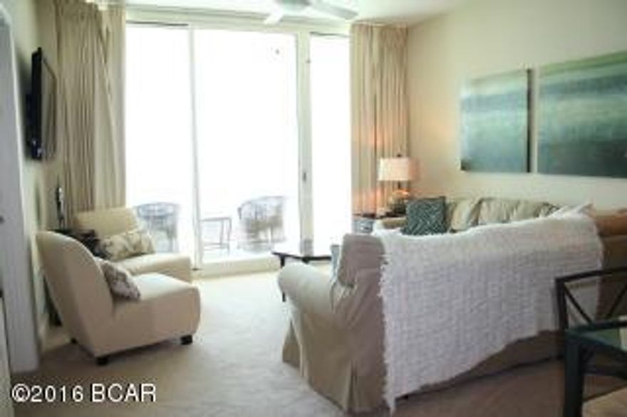 AQUA is a very special resort recognized by many as the area's premier property. Standard with all beach homes are granite counter tops, WI-FI, Kitchen Aid appliances, double sinks in bathrooms, tile, elegant trim, and many other features. AQUA 1706 is a popular rental condo with 2 baths and a bunk room. The master BR is on the Gulf. This home is elegantly furnished and ready to move into or rent. AQUA's amenities are second to none, including an exercise room with TV's,steam room and spa overlooking the pool and gulf of Mexico. There are 2 luxurious pools including an indoor heated area. Developed by Aronov, a diversified development company located in Montgomery, Al. The HOA is solid, with current reserves. The location, a 5 minute walk to Pier Park, makes 1706 a ''must see''.