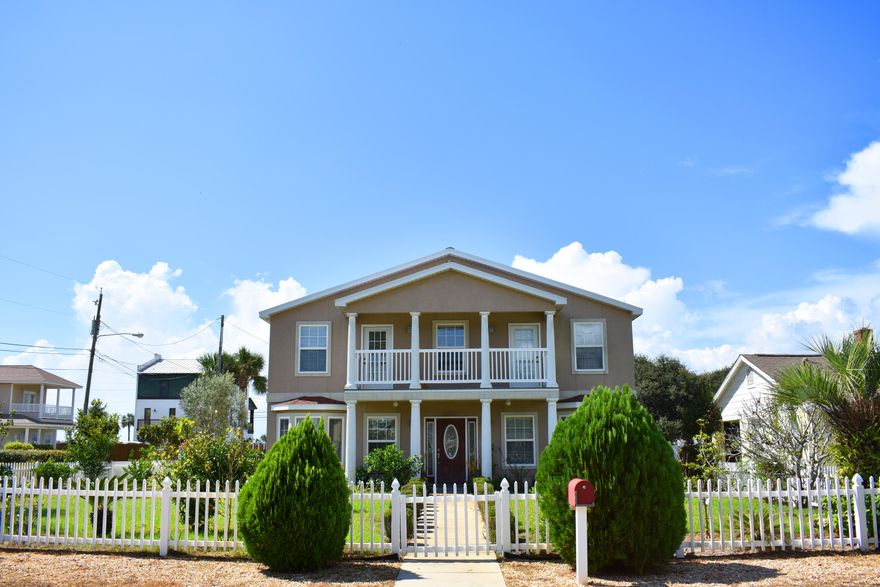 Stop and Take a look at this stunning home located in the 1st block of Bid a Wee Dedicated Beach where you have private entrance gates for your safety.

4 bed rooms and 3 full baths along with an upstairs Bunk Room and additional Family Room. There is also a wonderful Covered Porch that looks out towards the Gulf. Hardwood and Tile throughout this Home.This would be a Fantastic.

Down stairs is the kitchen, Family room and bedroom and Bath. Beautiful Landscaping and covered Porch on Front and Rear to sit and relax. All tile and wood flooring make this home extremely elegant. Well for irrigation, 2 HVAC systems, Tankless water heated, and detached garage are a few of the amenities, along with a metal roof.

Flood Zone x so No flood insurance required .Just Steps to the Gulf Home or a Weekly Rental Machine. Must See .