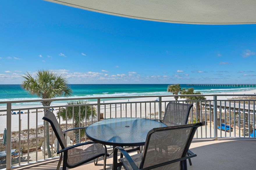 Rising 22 stories above the sugar white sands of Panama City Beach, Aqua commands the most spectacular location on Florida's famed Emerald Coast. It was the developer's intent to design Aqua to standards that all Panama City Beach resorts would be measured. Iconic architecture, an array of resort amenities, and a true connection to the water blend beautiful design and creative living. All in the perfect location along the perfect beach. AQUA 208 has all the upgrades and this 1 BR condo is a rental machine!. The 1104 sq feet feels like so much more with the master BR on the water,a large bunk room, and 2 full baths. The balcony on this floor plan is one of the largest in the building. High rental income makes this a must see for the investors. There is a dedicated elevator for 2nd/3rd floor