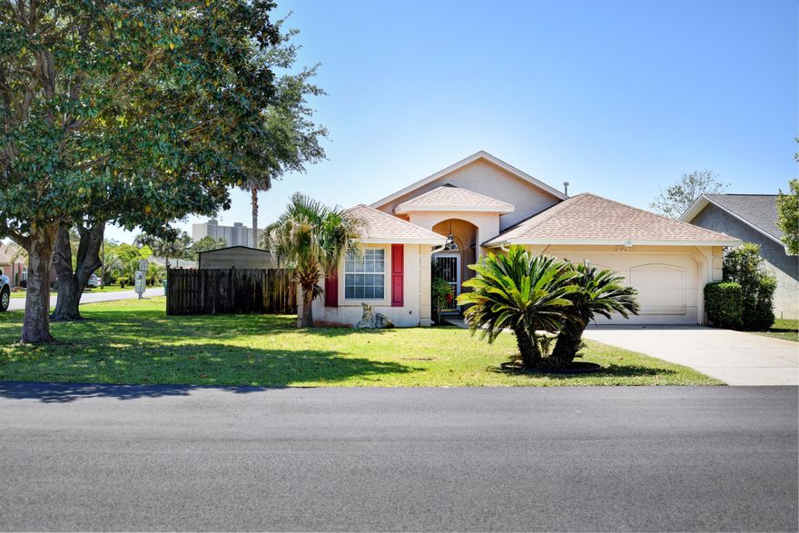 Rare find in a great quiet beach community. Where else can you live in a wonderful community , deed restricted, private beach access , with an HOA of just $100 per year.  This almost 2000 sq ft home in Bid a Wee/Seaclusion Beach  offers  a bonus room, in addition to 3 bedrooms, new roof (2018) TRANSFERABLE warranty, new garage door (2018)  and new water heater (2017)and Terminex termite bond.  This home features family/living area with a open kitchen/family room floor plan.  Other features include an in ground pool your enjoyment, screened lanai for comfort and easy maintenance, outside shower for your convenience after a day at the beach or dip in the pool.  A Well for irrigation.   Golf cart community, with close proximity to the Gulf with gated access to the beach for homeowners/guests This home has unique architectural curved/rounded walls & archways, vaulted ceilings, bamboo & tile flooring, carpeted bedrooms, fireplace, chair rail, and ceiling fans and almost 2000 sq ft of living space.  The laundry room is complete with washer and dryer that convey with the sale. All information is believed to be accurate.  Call to view this home today.