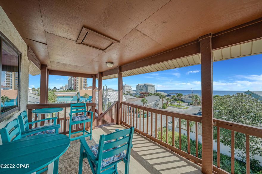 Best unit in all of Sand Castles Villas!  Premier corner unit offering gorgeous gulf views and just steps to the beach!  The owners do not rent this unit, so it has been well maintained as a 2nd home.  This 2 bedroom condo is updated and inviting and ready to be your new home at the beach, or rental investment.  New windows, new door, new floors, new blinds, updated kitchen, HVAC 2019, roof 2019, full size washer and dryer.  Sold completely furnished with a serene coastal decor - turnkey and ready for you!  Sand Castles Villas has a great location just steps to 2 choices for beach access in a quieter, low density area.  Enjoy your community pool for cooling off after the beach. Units come with an assigned parking spot conveniently under the building or in the adjacent lot.  Call today!