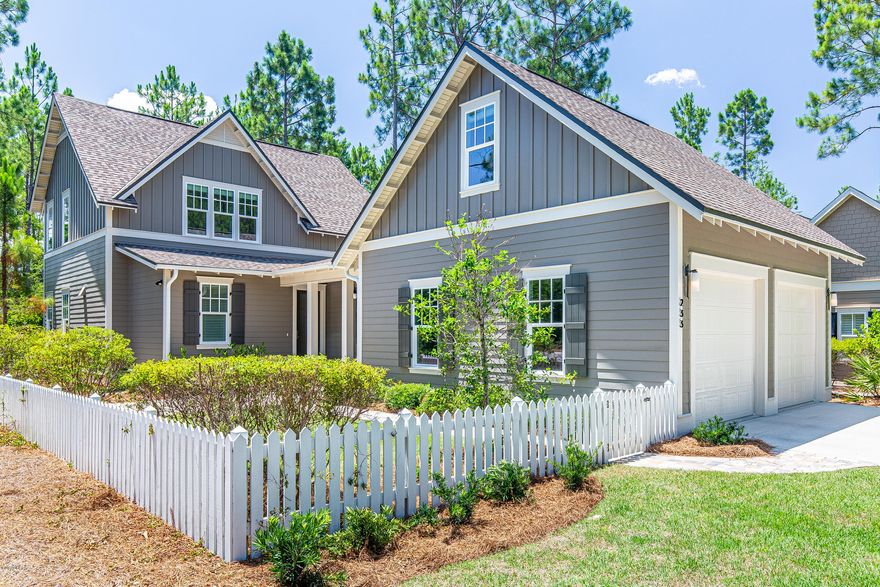 Your own Private Retreat. This well cared for home features 3 bedrooms, 2 1/2 bathrooms and a 12 x 23 Bonus room that can be used as an office, play room or a hobby room. Located on one of the most private lots in the community, this corner home borders community green space on two sides and green space right across the street. Thus ensuring the ultimate in privacy. The open and airy main level offers an abundance of windows and natural light and living room with

hardwood floors and surround sound speakers. The kitchen features hardwood floors, quartz counter tops, upgraded cabinets, stainless steel appliances, upgraded lighting and a dry bar with space to add a wine/beverage cooler. The screened porch with ipe wood decking over looks the green space and has access to the walking trail. The main level master bedroom has hardwood floors, extra windows for natural light and a walk in closet. The well appointed
master bathroom has travertine marble floors and shower, quartz counters, custom mirrors and more.

The upstairs offers hardwood floors and a 12 x 18 loft area that can be used as second living area, office, reading nook or a play
room. The 2 additional bedrooms also have hardwood floors walk in closets and a jack and jill bathroom. In additional there is a 16
x 4 storage closet with hardwood floors.

Bonus room is located above the garage with its own A/C unit and is the perfect space for an office, game room, hobby room and
more.
Watersound Origins homeowners are able to access the fitness center and seasonally heated community pool, as well as dock
access at neighboring Lake Powell. Enjoy breakfast or lunch at the Watersound Cafe, located at the Village Commons.

Watersound Origins also connects to the Panama City Beach Conservation Park via a 5 mile long trail. Watersound Origins offers
plenty of options for the nature and beach lovers alike! Spend your days kayaking, paddle boarding, biking, running or walking
along the Watersound trail. Located a short distance from Scenic Highway 30A there are endless dining, event and local shopping
options and attractions.