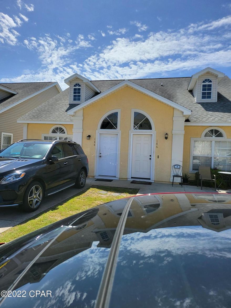 This 3 bedroom 2 and 1/2 Bath duplex has plenty of natural Light. Master bedroom/bath is on the first floor  with a door leading to back deck. Great room ,kitchen with  breakfast bar and half bath finish the downstairs. Upstairs has 2 nice size bedrooms and a full bath. Short term rentals are allowed.