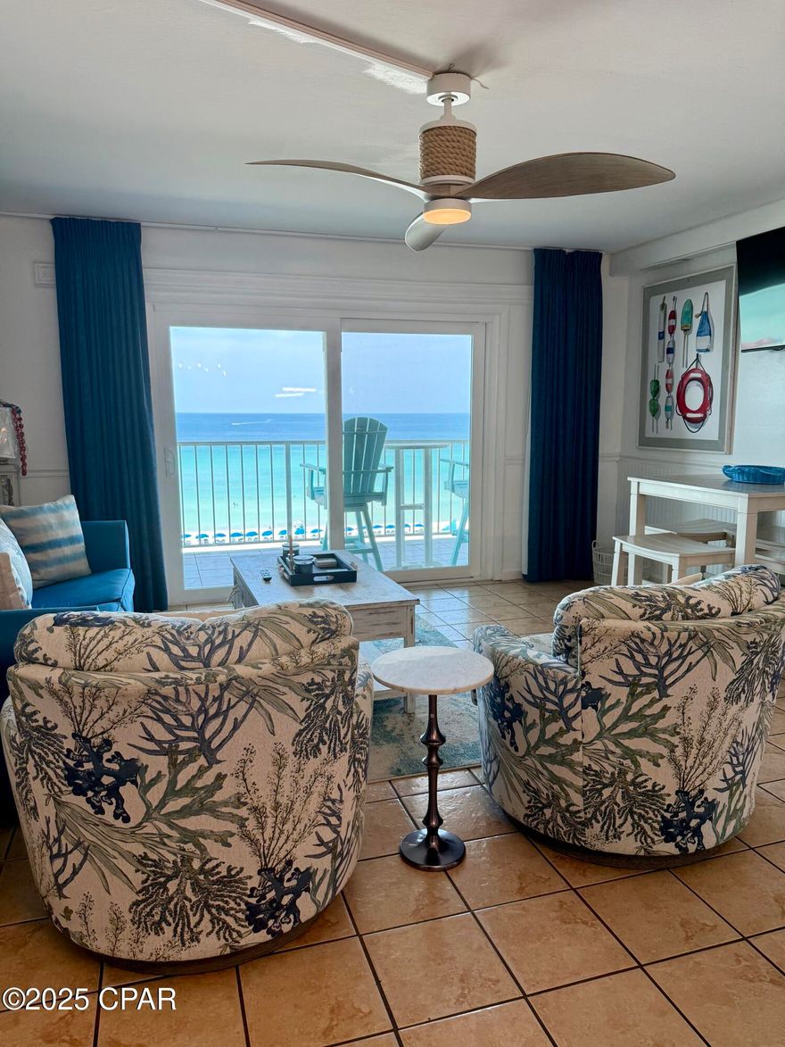 Escape to paradise ! This beautiful fully furnished unit features 1 Bedroom, 1.5 Bathrooms and,  bunks located in the hallway. This unit is Turn Key Rental Ready !! The brand new sliding door lets you walk out onto your private balcony and enjoy the amazing views of the two pools and The Gulf of America !! Call today to schedule your very own private tour and make this place home or a great vacation spot.