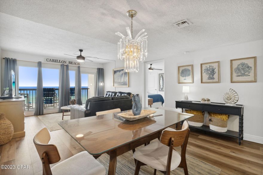 Very rare mid rise 2-bed, 2-bath Gulf front Luxurious condo at Pinnacle Port, just a short drive from Rosemary Beach and 30A. Newly renovated to perfection, this coastal haven offers breathtaking gulf views, a modern kitchen with top-tier appliances, spacious living area, and private balcony for stunning gulf views. Enjoy resort amenities: pools, tennis, fitness center. Ideal blend of elegance and beachside relaxation. Your gateway to serenity awaits! The highlight of the entire condo is undoubtedly the beachfront balcony. Step outside and listen to the waves while enjoying the view. Fall in love with the private and secluded Carillon community. This complex has 24-hour secure and gated community is nestled between Camp Helen State Park and the Carillon Beach private beach-home community.
Pinnacle Port is surrounded by the picturesque Lake Powell on the North side, making Pinnacle Port Resort one of the most peaceful and quiet ocean-front resorts in the Panhandle. Located just 2.5 miles away from scenic Highway 30a beach towns, The Hub, Seaside, and only a few miles away from the heart of PCB and Pier Park.

Pinnacle Port offers a lakeside gazebo, a free boat launch, and a small dock if you'd like to bring your own boat or jet skis. Fishing is also permitted. Beach chair and umbrella rentals are available in the prime season from Burke's Beach Service. 

Pinnacle Port amenities include a large indoor/outdoor heated pool, a second outdoor pool, a picnic pavilion with grills and picnic tables, four top-of-the-line tennis courts, shuffleboard courts, horseshoe courts, a bocce ball court, a children's playground, vending machines, men's and women's saunas, and beach lounger and umbrella rentals. The Cafe at the large pool offers food and drinks during peak season. You can also bring your boats or jet skis to use on the 600+ acre lake, with boat docks available. We are located next to Camp Helen State Park, known for Luke Bryan's music video "Old Beach Roller Coaster," and it's a great place to explore the history and enjoy activities like kayaking and paddleboard rentals.