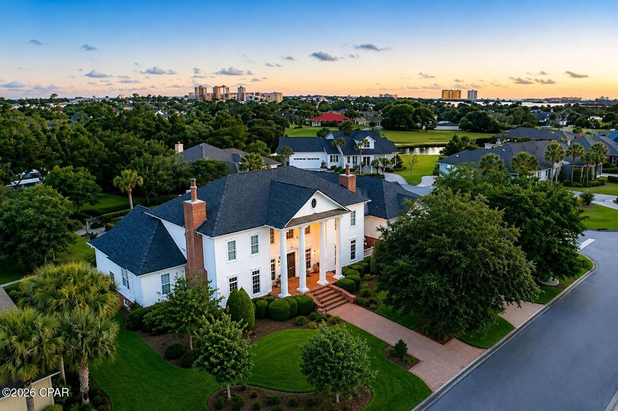A timeless estate offering - Welcome to 3517 Dragon Ridge Road. Truly a one of a kind premier legacy estate inside the private gates of Bay Point Yacht & Country Club located in Legend Lakes. The community is one of Panama City Beach's most coveted neighborhoods. Built in 2006 on a oversized double corner lot with an expansive backyard. Positioned on approximately .64 acres, this extraordinary residence was thoughtfully designed for elevated coastal living. Just by the curated landscaping and commanding curb appeal, the home makes an immediate statement with its classic architecture. Inside, expansive living spaces unfold with a sense of warmth and intention, where natural light brightens all the rooms throughout. The main living areas are both grand and inviting, designed for intimate everyday living as well as large-scale entertaining. A seamless connection between the living, dining, and outdoor spaces. At the heart of the home, the chef's kitchen is a true showpiece -- appointed with premium Wolf and Sub-Zero appliances, bespoke cabinetry, generous prep space, and a statement island designed for gathering. The primary suite is a private sanctuary within the home, offering an elevated sense of comfort and tranquility.on the main level. The en-suite bath is completed with a soaking tub, glass walk-in shower, and beautifully crafted dual vanities. the primary suite is complemented by two oversized walk-in closets thoughtfully designed.

The additional bedrooms upstairs on the second level offer very spacious rooms that were thoughtfully designed with privacy and natural light in mind. Creating a warm welcoming experience for both family and guests. Well-appointed with en-suite & adjacent bathrooms. Now the best part, The outdoor living spaces are a true highlight of this exceptional property. Stepping into the screened-in patio area with a summers kitchen overlooking the pool and be greeted by the exquisite blend of luxurious living and serene natural surroundings. Whether you choose to lounge by the swimming pool that can be heated or cooled, indulge in family dining, or simply soak up the sun, the outdoor oasis providing an unparalleled lifestyle opportunity for those seeking the ultimate coastal retreat. Every detail has been considered. The property has an 80KW generator on a transfer switch, Cresto lighting system, A/V system, advanced allergy filtration system and dehumidifiers on the house air-conditioning, dedicated golf cart garage and tons of storage throughout. As you step inside the oversized garage, you have tons of space with your own private gym and half bath. Upstairs, above the garage, you have an extra heated and cooled guest house with a full bathroom. This remarkable piece of real estate at 3517 Dragons Ridge Rd is truly one of a kind. With its prime location, within close proximity to the worlds best white-sand beaches, championship golf, marinas, dining, and entertainment, 3517 Dragons Ridge Road offers a wonderful opportunity to experience coastal living at the beach. To make this timeless estate your coastal paradise, schedule your private showing today.