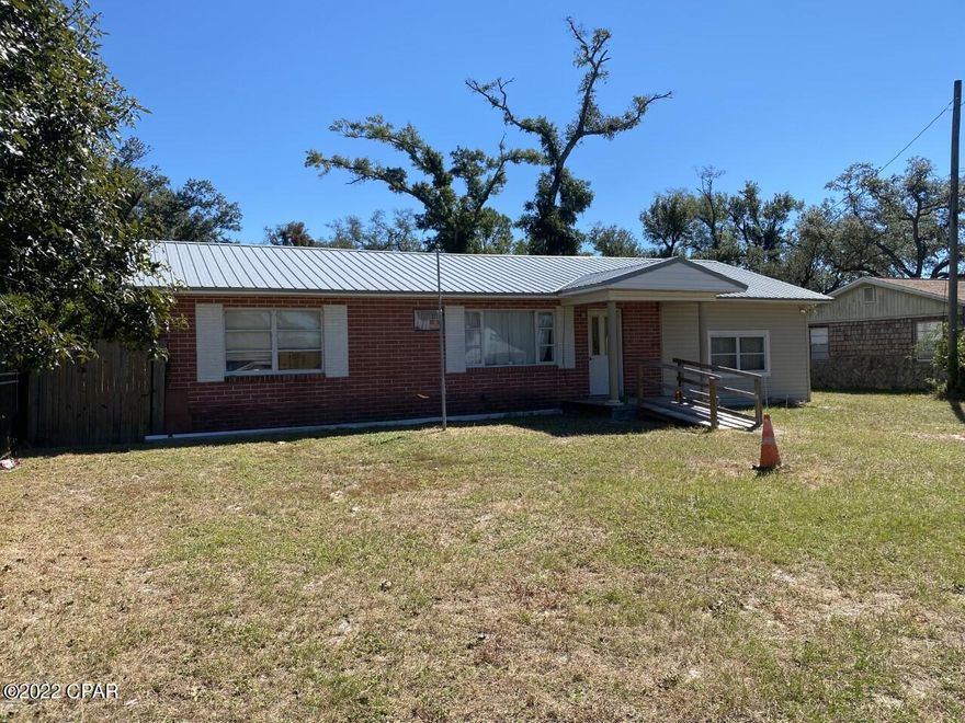 This is a convenient location just off of 23rd St. 

Features include an extra large lot across the street from St. Andrews bayou. The home has a new metal roof and brick construction. Needs some TLC but can be a nice home in a super location.
