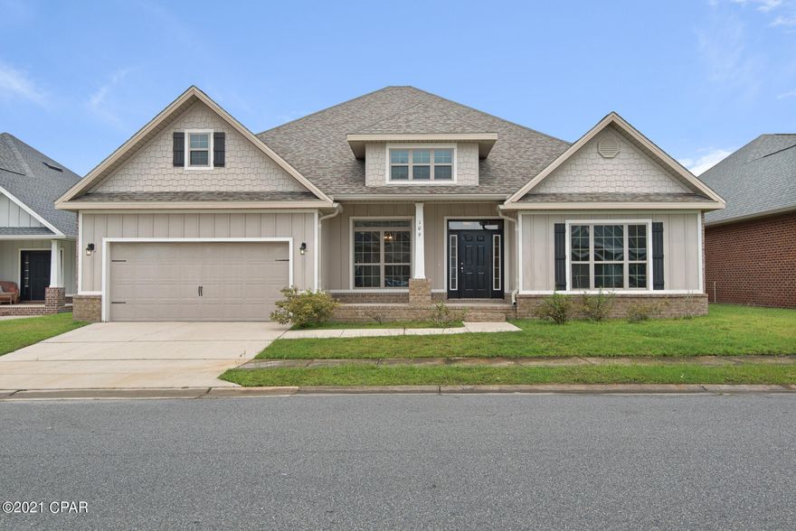 Beautiful 5 BR 3 B  home where your children have a sidewalk to walk 3 blocks to neighborhood Charter School.  Offering this updated home with new paint, appliances and more. Trey ceilings in GR, MBR, and Dining room.  New appliances including Samsung side by side refrigerator.  5 burner cooktop, Built in micro and oven, dishwasher and beautiful decorative hood over cooktop.   Awesome screen porch on back, open Kitchen/ Great room with large island, plus office with french doors.