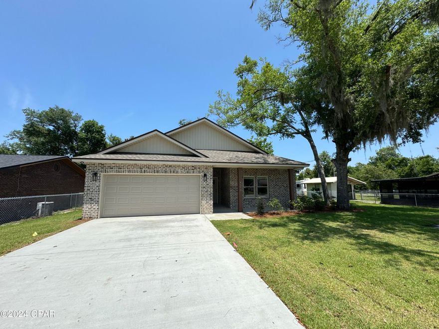 NEW CONSTRUCTION 4 bedroom 2 bath. This home has a spacious open floor plan with tall ceilings, and is conveniently located close to Tyndall Air Force Base. This new construction home has stainless steel appliances, granite countertops, ample cabinet space, and luxury vinyl plank flooring throughout.  Fully fenced in back yard for your furry friends. Just a 5 min walk to bay access and public park. If you would like to see this property, just text a copy of your driver's license to the property management office phone number listed in this advertisement and we will get a showing lined up for you within 1 business day!