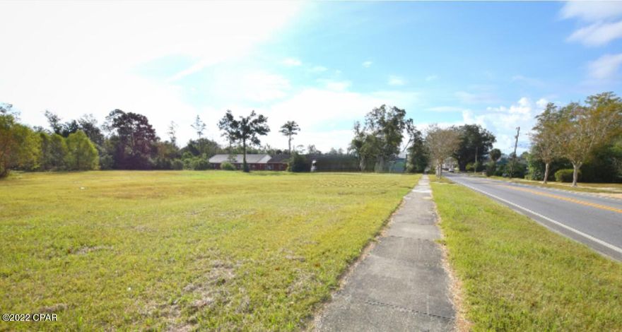 Large commercial tract located directly off Hwy 77. Featuring more than 300 ft of Main St frontage and approximately 2.7 +/- acres this cleared lot is ready for your next business endeavor. Property has an average traffic county of 10,500 (2021 DOT Data) and is also accessible from Coggin Ave. Boundary/Topography mapping completed as well as soil borings.