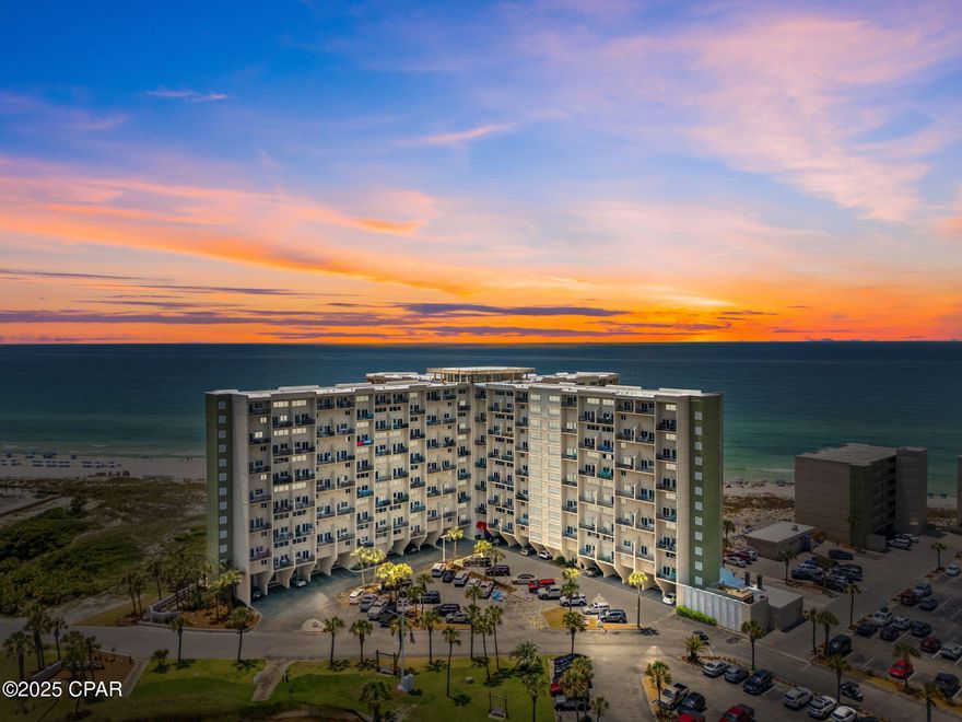 Welcome to your Gulf-front escape at Pinnacle Port, located within the private, gated community of Carillon Beach! This beautifully maintained 2-bedroom, 2-bath condo is sold fully furnished and offers breathtaking views of the Gulf along with a lifestyle of relaxation and convenience. 2025 Budget has been approved and the dues have decreased!! This split-level layout features one bedroom and a full bath on the first floor, while the second level hosts the kitchen, dining area, living room, another full bath, laundry, and a balcony perfect for soaking in panoramic water views.

This premier complex offers incredible amenities including two pools (one partially covered), tennis and shuffleboard courts, an exercise room, game room, playground, kayak and canoe rentals, grilling and picnic areas, boat slips, fishing docks, and saunas. Tucked between Lake Powell and the Gulf, you truly get the best of both worlds with nature all around and the beach just steps away.

HOA dues cover water, trash, exterior insurance, heating and cooling, and grounds maintenance—leaving only electricity as your utility, which averages just $30/month. Located across from Camp Helen State Park and only five minutes from the upscale shopping, dining, and charm of 30A communities like Rosemary Beach and Alys Beach.

For an updated, self-managed, and well-marketed 2BR unit at Pinnacle Port, you can expect:

Avg Daily Rental Rate: $210-$240 per night (higher end due to updates and direct bookings)

Occupancy: ~60-65% annually (above market average with strong marketing)

Estimated Annual Revenue:

At $210/night × 60% occupancy = $46,000/year

At $240/night × 65% occupancy = $57,000/year

Realistic range: $46K-$57K annually if managed effectively and kept in top condition.

CAP RATE OF 10.48%

Painting in living area will not convey.

All information is deemed reliable but not guaranteed; buyer to verify if important.