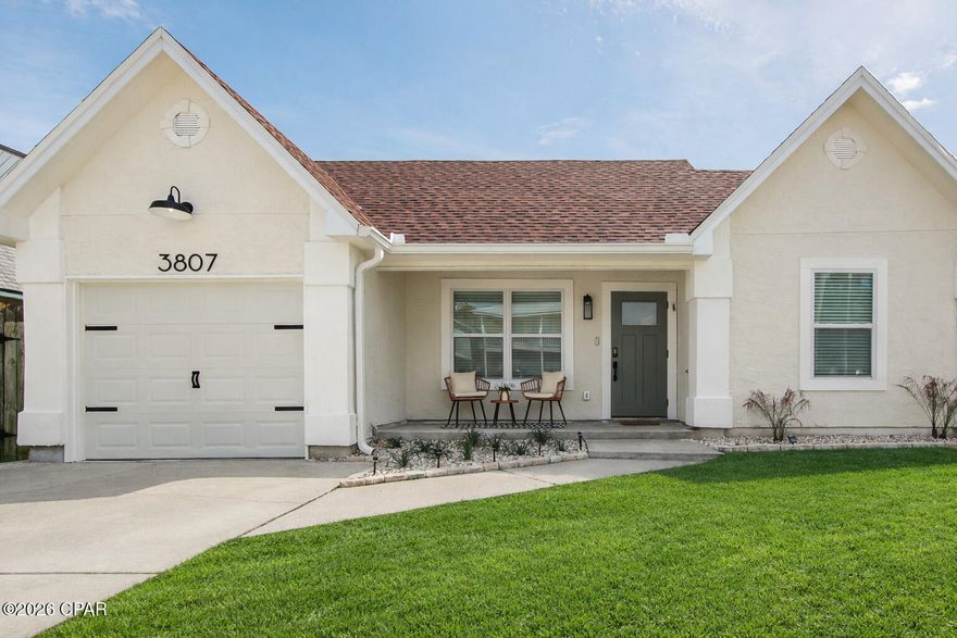 Must see! Turnkey 2BR/2BA short-term rental just a short walk to the beautiful white sandy beach and down the block from a public boat ramp! This fully updated home features all impact windows and doors, tile flooring throughout, stunning kitchen design and comfort for any guest with durable quartz countertops. Rent-ready with a fun game room with pool table, spacious outdoor deck for entertaining with BBQ, and an outdoor shower perfect for beach days. Updates throughout the interior and exterior give the home a fresh coastal feel. Ideal as an income-producing investment property or personal beach getaway!