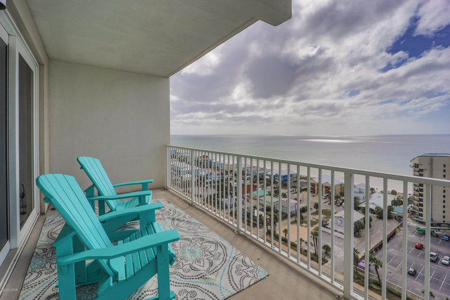 15th-floor unit of Laketown Wharf! Amazing gulf views from the master bedroom and living room! 2BD/2BA with bunk beds. 9ft Ceilings, 1,262 sqft., this unit comes fully furnished and turn-key with less than 1-year old furniture, including the 2 balcony Polywood sets. Resort-life with awesome restaurants (Juan Taco, The Wharf, and Lorrie Morgan's Spicy Hot Chicken Coop) and shops on the ground level along with the 52,000 sqft. of lakefront Boardwalk and a nightly fountain & light show.  Reasonable HOA fees of $473 a month that includes water, sewer, cable/TV, pest control plus amenities such as gated beach access, 5 community pools (1 heated year-round), kids Playground, hot tubs, mini-golf, Splash Bar & Grill, fitness center with gulf views, 2 covered parking garages.