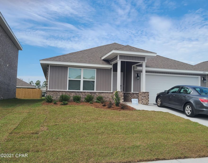 Welcome to Titus Park! The Cali floor plan features 4 bedrooms with one that can be used as a den or office. This home features quality paint with orange peel textured walls and traditional 8' ceilings. Vinyl flooring is throughout all common areas of the home and carpet is in the bedrooms. The kitchen is open and spacious with a center island and includes a pantry, beautiful stained cabinetry and durable laminate countertops. The appliances include a dishwasher, stove and microwave. Bedroom 1 has a nice sized bath with a separate shower, large soak tub, as well as a large walk-in closet. Pictures may be of similar, but not necessarily of subject property, including exterior and interior colors.

This home is being constructed with the Zip Sheathing system, providing greater protection than a traditional housewrap from damages due to wind, rain, and extreme weather. 

This home comes standard with a Smart Home Technology package which includes a KwikSet keyless entry, Skybell doorbell, automated front porch lighting, an Echo Dot device, and Quolsys touch panel which can be integrated to control your lighting, thermostat, front door and so much more. A builder 10-year structural warranty is also included.