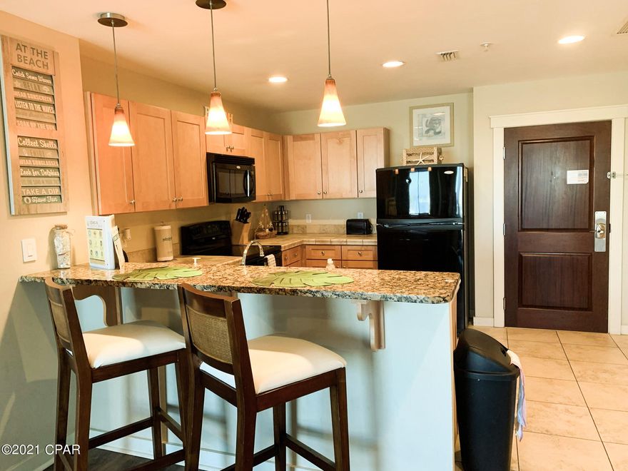 Kickback and relax on your balcony as you enjoy the sun setting over the Gulf of Mexico in this one bedroom one bathroom unit!  You'll be greeted with updated flooring in this condo that sleeps 6.  There's a newer washer/dryer in this unit for you to wash your beach towels and swim gear.  You can set the temperature in the unit to keep you cooled off with the smart thermostat that recognizes when the balcony door has been left open.  We know that being at the beach relaxing all day can be exhausting!  When you're ready to call it a day you'll be able to drift off to sleep in the new purple bed mattress on the king size bed!  

This is currently being used as a vacation rental and has grossed 40K YTD.  If you're looking for a home away from home  or a rental property look no further!