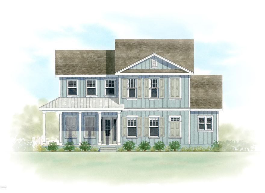 Entered for comp purposes only. The popular St. George plan with coastal elevation by Samuel Taylor Homes offers 5 bedrooms, 4 baths, and a 3 car garage with optional carriage house. This larger homesite has plenty of outdoor living space and allows enough room to add a private pool.  Beautiful windows and high ceilings highlight the staircase with double french doors that lead to the covered back porch. There is a gorgeous front porch and two master bedrooms - one upstairs and one on the ground floor. SweetBay offers miles of trails, a boathouse to fish or launch kayaks and paddle boards, community pool, several parks, playground, and planned future amenities, including a marina and town center. New home buyers even get priority access to top-rated University Academy.