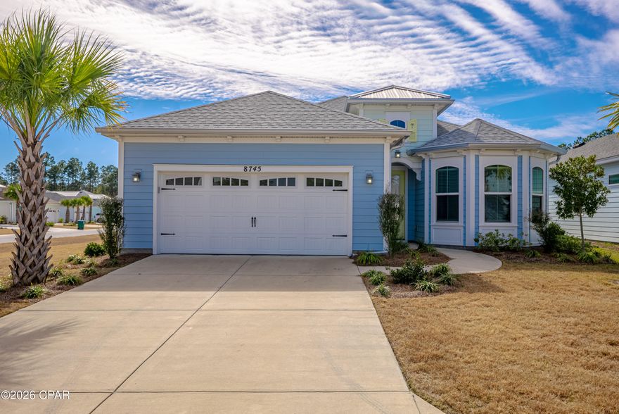 HUGE PRICE IMPROVEMENT - Incredible Value in Margaritaville!!  Experience effortless resort-style living in this exceptionally well-maintained, highly sought-after Breeze Bay floorplan on a premium corner lot. This 3-bedroom, 3-bath home features beautiful vinyl plank flooring throughout, creating a seamless, stylish flow.  The chef's kitchen is a standout, offering quartz countertops, tile backsplash, gas cooktop, wall oven and microwave, a wine cooler, and an oversized island that opens to the dining and great room--perfect for entertaining. A full wall of glass sliders leads to a screened lanai with tranquil pond views, ideal for relaxing or hosting guests.  The primary suite overlooks the backyard and includes a luxurious en-suite with his and her closets, a stunning walk-in shower and dual quartz vanities. Two additional bedrooms provide comfort and privacy, including one with its own en-suite--perfect for visitors.  This home is packed with upgrades and peace-of-mind features, including a whole-house generator, epoxy-coated garage floor and lanai, custom blinds, and all appliances conveying, including washer and dryer.

Enjoy a vibrant 55+ lifestyle with resort-style pools, fitness center, pickleball and tennis courts, dining, entertainment, and a convenient golf-cart underpass. HOA covers lawn care, amenities, and year-round activities.

With exciting growth nearby--including a new Publix, shopping, dining, and a future hospital--this is an unbeatable opportunity at an improved price. Don't miss your chance to own a slice of Margaritaville paradise!