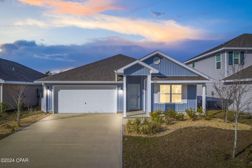 CURRENTLY UNDER CONTRACT, SELLER WILL CONSIDER BACKUP OFFERS'  Welcome home!  This like-new 4 bedroom/2 bath beauty is the ever popular Cali model.   Located in the quiet subdivision of Barrett's Park. Only 25 minutes to the beach, 15 minutes to town and a short drive to Tyndall AFB.  It features tons of wide open space and a split floor plan that works well for families or those who enjoy an open-concept. The kitchen includes a walk in pantry and an island that's great for entertaining guests or making that special dinner.  In the back of the home, you will find the master bedroom with walk-in closet and bathroom featuring a glass sliding shower door, separate garden tub, his and her sinks and beautiful updated granite top vanity.  Out back, you will enjoy a covered patio and fenced in back yard that backs up to a wooded area with lots of privacy.  You wont want to miss the chance to see this one!  Call me today for a private showing.  All measurements are approximate and should be verified by buyer if important.