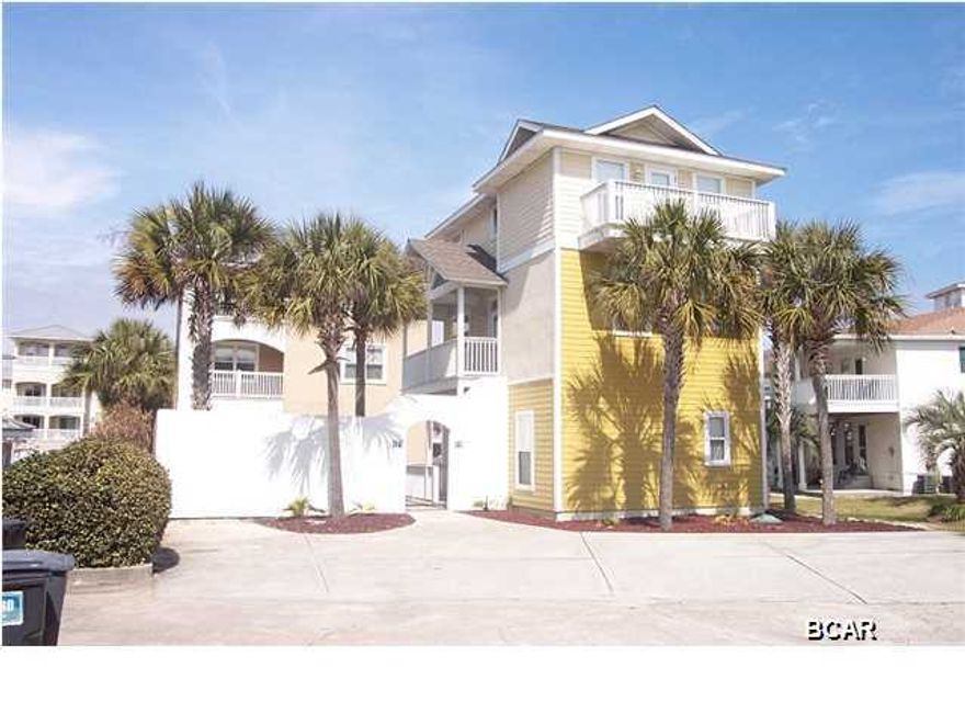 FORECLOSURE SALE ... WOW ... TWO BEACH HOUSES FOR THE PRICE OF ONE. Your own private beach retreat with gulf views and private in-ground pool. Gulf of Mexico beach access just steps away. Built in 2004, this property includes 2 (two) detached single family homes, fenced courtyard with private in-ground pool. UNIT #119 is a 4BD/3BA (1818 square feet) and, UNIT #121 a 3BD/3.5BA (2046 square feet). Each level over looks the pool with gulf views from the upper levels. Crown moldings in some areas of both houses. Newer water heaters in each house and, a newer microwave in the #121 unit. Unit #121 also has tiled balconies on the upper two levels. Located in highly desirable quiet west end of beach. Just miles from Carillon Beach. Ideal rental potential or large multifamily vacation  get-a-way. Letter of credit approval required or, proof of funds if cash purchase. Please use ''AS-IS'' contract for all offers. Seller disclosures are not available as this property is a foreclosure. Buyer to verify square footage. No seller warranties are provided, implied or offered.