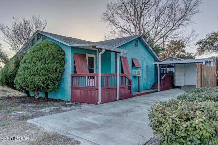 This  Laguna beach cottage just moments away from the beach on a very quite road that has no through traffic. Has a Florida room with a nostalgic feel of the tongue and grove hardwood. Wood  shutters help keep the heat out and also double as hurricane protection. The home comes with the appliances, detached 10x16 shed.  Relax in the enclosed back porch for entertaining on summer days.  The septic tank that was just pumped out in 10/2016.  Home took no damage from the storm.