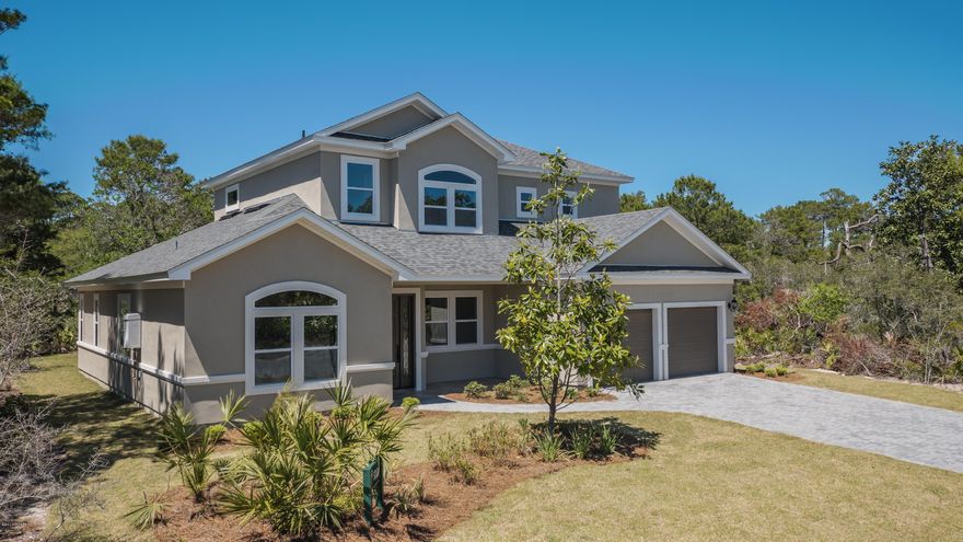 Beautiful newly completed Contemporary style home, in the beautiful, upscale, gated community of Preserve on the Bay, in the heart of Panama City Beach. This one of a kind home features 4 bedrooms, 4 1/2 baths, and consists of 2,935 sq. ft of luxury living.  Standard features of this home include a separate formal dining room, separate ground floor study(or could be used as a separate family/tv room), 2 master suites(one on the ground floor and one upstairs), upgraded hardwood flooring, extensive trim, granite counter tops used throughout, and raised 10 foot ceilings. For the cooking enthusiast, the Kitchen features stainless steel natural gas appliances, a separate pantry, and an over sized island which incorporates a wine rack. The ground floor Master Suite wing features a large sized bedroom, 2 walk-in closets, double vanity sink, a soaking garden tub, and a separate tiled shower. ALL bedrooms in this home are en-suite. The home also features a large 2 car garage, and an over sized back porch overlooking the natural Preserve which helps to make "The Preserve" the highly desirable community that it is.  This is a highly energy efficient home constructed of 2"x6" framing, double paned low-E windows, natural gas appliances, and 2 natural gas tankless water heaters. The home is backed by a comprehensive builders warranty. All dimensions are approximate, please measure for accuracy.