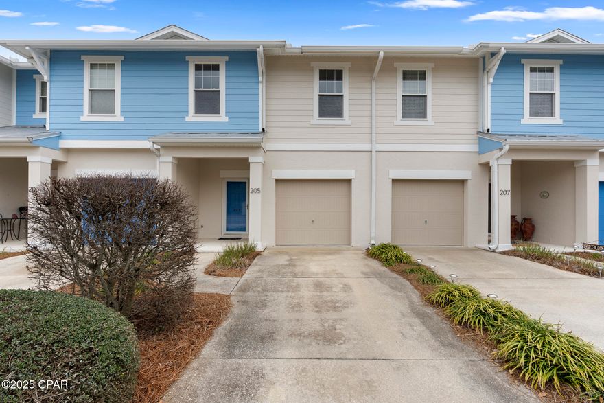 Don't miss the opportunity to own the lowest-priced townhome in Whisper Dunes at the time of listing! This 3-bedroom, 2.5-bath home is located in a highly desirable community just minutes from the beach and only 4 miles from Pier Park. Whether you're looking for a primary residence or an investment property, this home is ideal. Features include brand new paint, carpeting and roof. The A/C and stove recently updated. Residents enjoy access to a community pool, cabana, and an open-air kitchen area perfect for entertaining. A fantastic value in a prime location!  All information is approximate and should be verified by buyers if important.