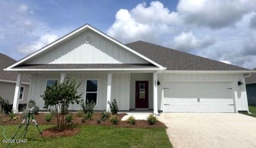 Welcome to the Victoria, a new home floor plan located at Titus Park in Panama City, Florida. The Victoria is a large open floor plan that is a great addition to our Tradition Series homes at Titus Park. The Victoria is a 4-bedroom, 2.5-bathroom, 2 car garage home that has 2,275 square feet and many features. It is a popular floorplan built at many of our communities here in the sunny Panama City, Florida. As you approach the Victoria floor plan, you will notice the large covered front porch and beautiful Hardie Board Plus siding that covers all sides of the house. There is also a covered back patio that has plenty of room for patio furniture to enjoy your morning coffee or having friends over.

On the inside of the Victoria, you'll notice the sunlight that radiates throughout the home from the many windows and the EVP flooring throughout the main areas of the home. Each bedroom has plush carpet floors and closets with ventilated shelving. The large open living room has tray ceilings and a ceiling fan and opens to the kitchen and dining area. The kitchen and full bathrooms have beautiful white cabinets and elegant white quartz countertops. The primary bathroom features a double vanity and a separate tub and a shower with glass doors next to a walk-in closet, saving you space in the main bedroom. The guest bathroom also features a double vanity and plenty of cabinet space.

Appreciate the convenience of a Smart Home technology package, featuring keyless entry and an intuitive control panel for your thermostat, lighting, and security systems. The exterior of this home features Hardie Color Plus Siding and is uniquely engineered to stand up to the harshest elements from wind, rain, fire, freezing temperatures, and hail. Dimensional shingles with 30-year warranty. A landscaped front flower bed at entry way and fully sodded yard. Our Titus Park community features underground utilities making it less susceptible to damage from severe weather leading to fewer outages and more reliable service. Residents of Titus Park can enjoy exclusive access to the newly built amenity center with a pool, BBQ pits and lounge chairs!

Come see for yourself why the Victoria is a popular floor plan for new home buyers. To see this floor plan in Titus Park, stop by our model home today or schedule an appointment online.