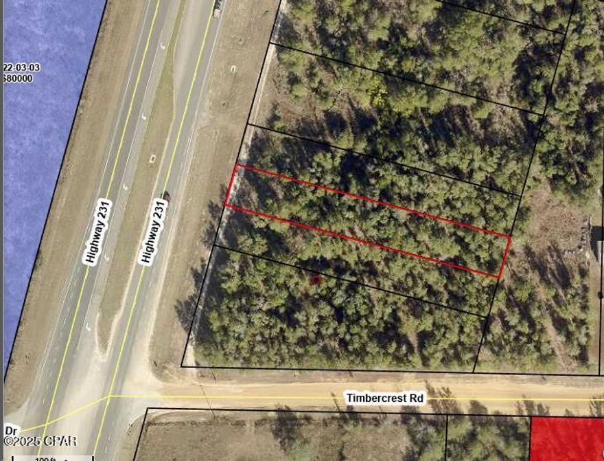 Almost .4 Acres right on Hwy 231 in Fountain.   OWNER FINANCING AVAILABLE if desired.