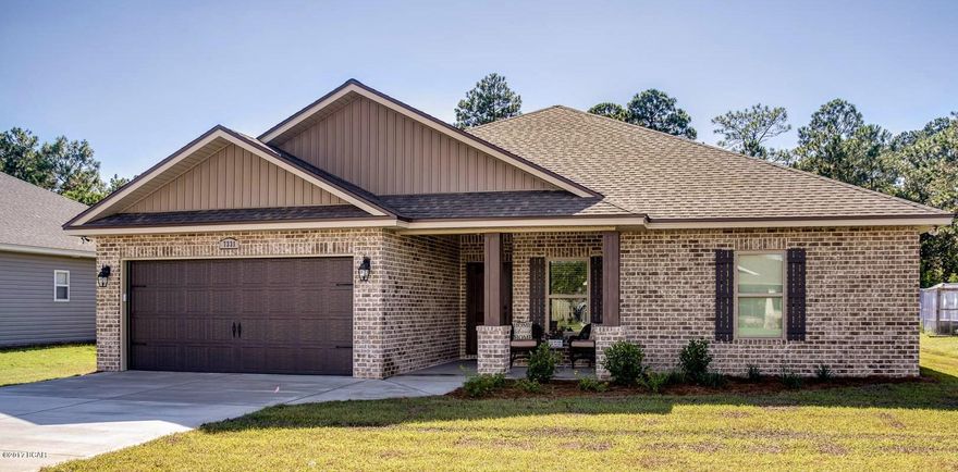 Energy Efficient New Home- Big Privacy Fenced Yard! This new Home features 4 large Bedrooms and 2.5 Baths. The Open Split floor plan gives this home a spacious feel. The Interior Features neutral wall colors sure to match any decor, bull nose edges on all wall corners, elegant archways, tray ceilings in the Living room and Master Bedroom, recessed and upgraded light fixtures throughout, luxury laminate wood look flooring, ceramic tile and high quality carpet in the bedrooms. All Interior walls are insulated; the AC is High Efficiency, all LED lights & insulated garage, Low E Energy Efficient windows are just a few of the money saving energy efficient features. The Kitchen is a true show stopper with custom hardwood cabinetry featuring pullout shelving, deep drawers for pots & pan storage, double 13 gallon pullout trash cans, High end Quartz counter tops, Complete stainless steel appliance package including Refrigerator, walk-in Pantry, Island with breakfast bar & large dining area that adjoins the kitchen. The Master suite is very spacious 14x19 & has a large master bath featuring double granite topped sink, Jacuzzi tub, separate 5ft shower with Glass shower door,private potty room, linen closet & large walk-in closet 7x11ft! The additional 3 bedrooms are very spacious with large closets, 2 of the bedrooms feature walk-in closets. The Laundry room has large storage cabinets & deep utility sink. There is also attic storage with pull down stairs in garage, Automatic irrigation/sprinkler system, covered front & back porches perfect for relaxing or entertaining. This home has many upgrades & extras! Make your appointment to view this lovely home today!
***All Measurements Approx, Please Measure if needed***