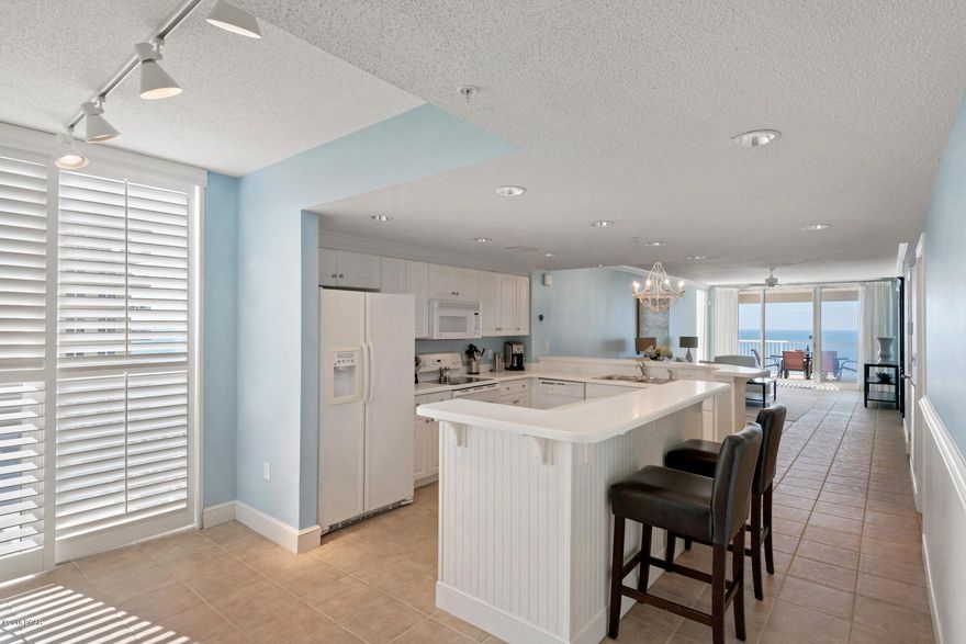 Beautiful & professionally decorated 3 bdrm/3bath unit on the 15th floor. This unit has custom built-ins in living room for TV and your favorite wines. Master bedroom is gulf-front & has separate access to balcony. This corner unit has spectacular views of the gulf and is one of the largest floor plans in the Majestic Beach Resort. The resort offers amenities galore. Movie theater, fitness center, 2 indoor pools, onsite deli with Starbucks