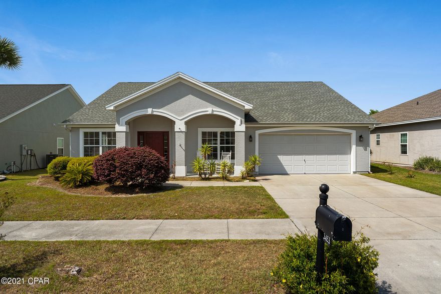 Very nice home convenient to just about everything, including downtown, charter schools and a short drive to Tyndall AFB. Almost completely remodeled, with new roof, vinyl plank, carpet, appliances, paint, refinished stucco, HVAC. Spacious home with large family room opening onto rear screened porch; living room and 2 dining areas; fully equipped kitchen with breakfast bar, stainless appliances, pantry opening to family room; 4 bedrooms, including large master bedroom with en suite bath, 2 walk-in closets and double vanity; 3 other bedrooms with guest bath and half bath; large rear screened porch and double garage. Features include: split bedroom plan, vaulted ceilings, ceiling fans [fenced needs to be finished on front of house].