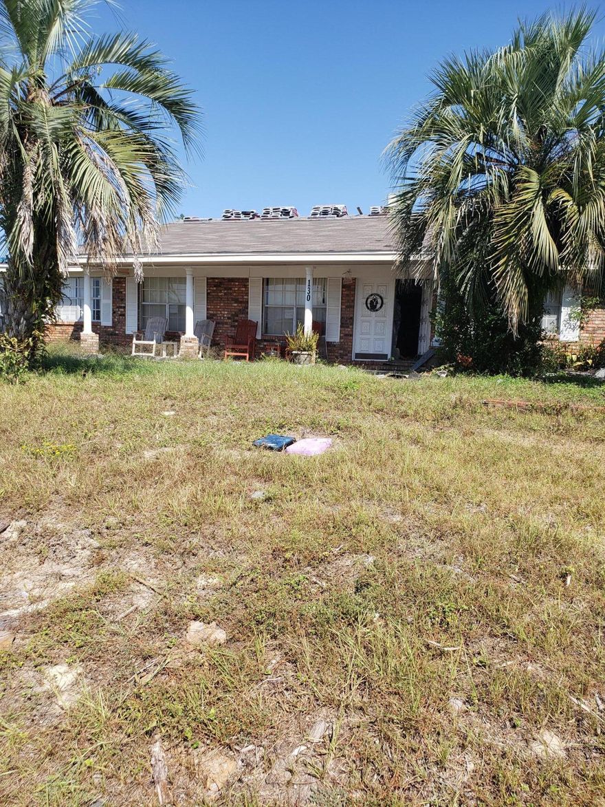 Measurement are estimated if need exact measurements please feel free to measure.seller has put a new roof on to house and has replace missing bricks.