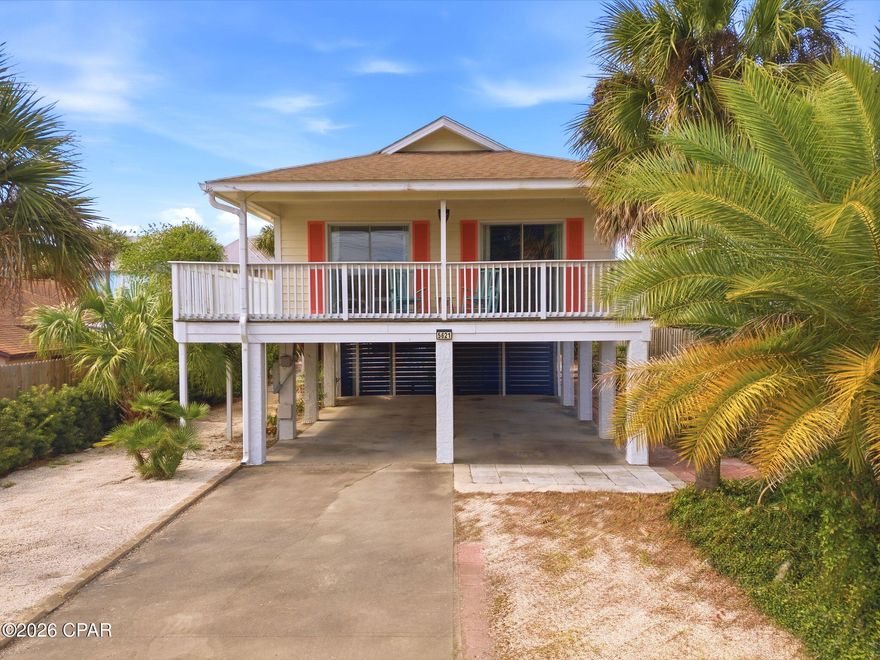 CALLING INVESTORS - come check out this 2-bedroom turnkey opportunity just a couple blocks from the beach! Looking for a stunning property without the HOA fees of a condo? This one is for you. Fully furnished and ready to go, it's perfect as a second home, primary residence, or a high-performing short-term rental. Enjoy a prime location with close proximity to some of Panama City Beach's most popular restaurants, shopping, and entertainment.