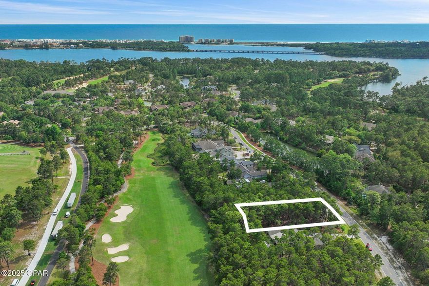 Nestled on a prime golf course lot along the crest of the #10 fairway at Shark's Tooth Golf Club, this deep homesite offers breathtaking views and a serene setting within the prestigious Wild Heron community. Tucked beneath a canopy of mature oaks and situated along the shores of Lake Powell - Florida's largest coastal dune lake-This property provides a rare blend of privacy, natural beauty, and resort-style living. Wild Heron is a gated coastal craftsman community that lives like a sanctuary, offering residents a rich array of world-class amenities. Wild Heron is an Audubon Silver Signature Sanctuary, with over 200 acres dedicated to preservation and another 187 acres home to the Shark's Tooth Golf Course, which along with the tennis courts are now part of the WaterSound Club membership. Amenities include a lakeside boathouse stocked with kayaks and paddleboards, a resort-style pool and hot tub, fitness center, playground, new dock and private marina (for lease), walking trails and access to private beach launches via Lake Powell. Whether you're seeking an active lifestyle or peaceful retreat, this homesite offers the perfect foundation to build your dream home in one of Northwest Florida's most picturesque and amenity-rich communities.