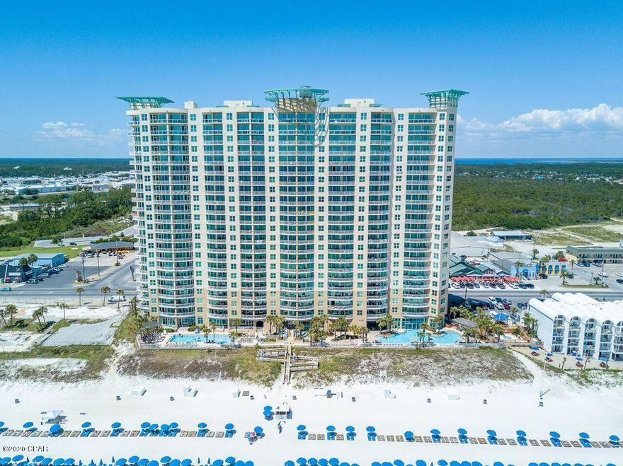 Rising 22 stories above the sugar white sands of Panama City Beach, Aqua commands the most spectacular location on Florida's famed Emerald Coast. It was the developer's intent to design Aqua to standards that all Panama City Beach resorts would be measured. Iconic architecture, an array of resort amenities, and a true connection to the water blend beautiful design and creative living. All in the perfect location along the perfect beach. AQUA 506 is a favorite floor plan for rentals, very cozy and master on the Gulf. This 1 BR 2 Bath with bunk room will provide excellent rental income and a beach retreat for your family.  You'll love the professional decor and the comfortable furnishings of this rental ready investment property. A must see condo for any buyer! Favorable financing available