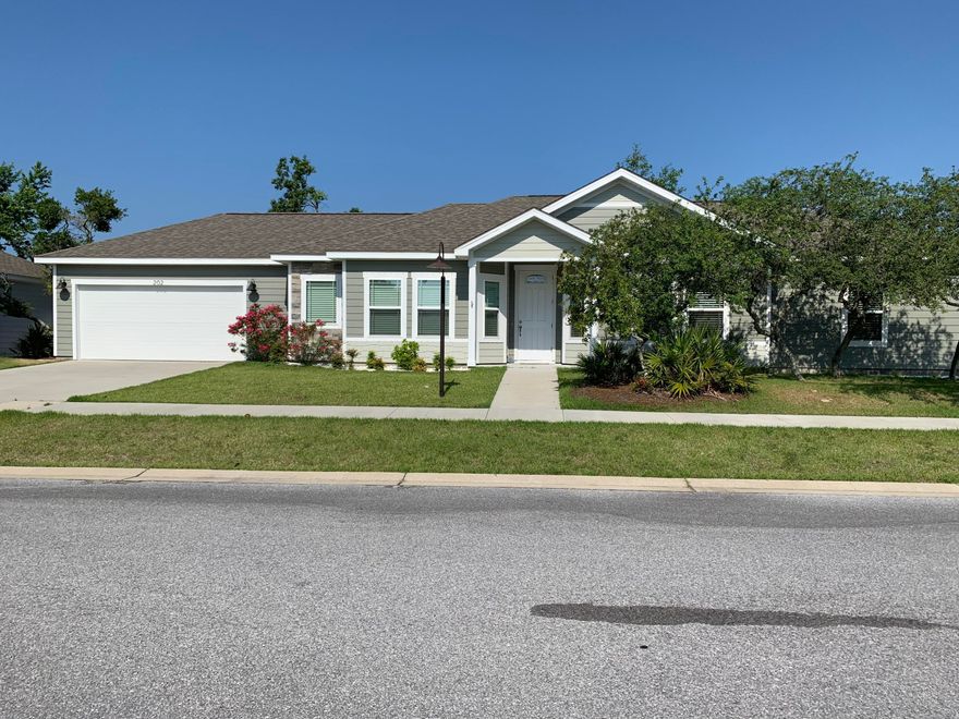 CURRENTLY UNDER CONTRACT, SELLER ACCEPTING BACKUP OFFERS. Beautiful almost new home in one of the few gated communities and only 4/10 mile from our beautiful beaches.  Single story home with room in back yard for your pool, however there is one in the neighbor for your enjoyment.