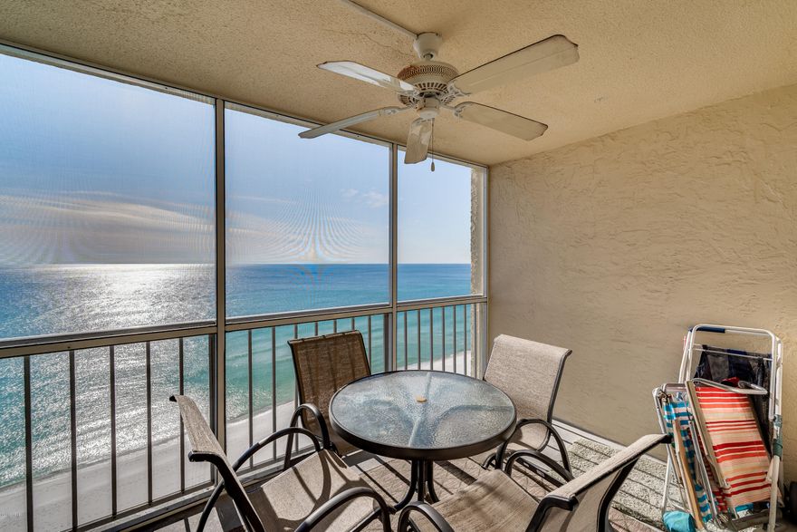 Property under contract with contingency. Accepting backup offers. Great rental location.

Rarely rented. Owner used mostly for vacations . This is a condo that just feels good when you walk in. Close to elevator. Sunsets from the 11th floor are stunning. Great decor. This complex also features, gated community, tennis court, shuffle, two large swimming pools, one of which is heated in the cooler months, Tiki Bar, Pool Hall, owner's conference room and it is close to the St Andrews State Park. Whether you're looking for an investment property or a place to bring your family to the beach, this affordable 2 bedroom/2 bath unit with over 1,100 sq ft is perfect. All info presumed to be correct but should be verified by the Buyer