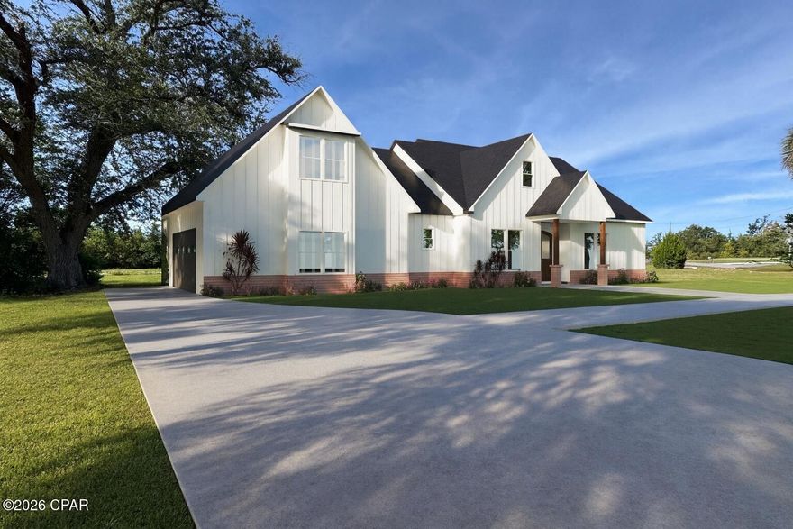 This property presents a rare opportunity to own a BRAND NEW semi customized home on acreage. 

This thoughtfully designed new construction home will offer 2,657 square feet of living space and 3,480 square feet under roof, perfectly situated on a beautiful corner lot with over an acre of land. There will be room behind the home for a future shop, providing flexibility and additional possibilities for the next owner.

Inside, the main living areas will feature soaring 10-foot ceilings, creating an open and airy feel throughout. The spacious living room will serve as the heart of the home and will showcase a coffered ceiling detail, adding architectural character and dimension.

The open-concept layout will flow seamlessly into the kitchen and dining areas, ideal for everyday living and entertaining. The kitchen will include a generous island, walk-in pantry, and convenient butler's pantry connection to the dining room for added functionality.

The split-bedroom floor plan will provide privacy and comfort. The primary suite will be positioned on its own wing and will feature a beautiful arched walkway leading into the primary bathroom. The en-suite bath will include dual vanities, a soaking tub, a separate walk-in shower, and two walk-in closets, creating a true retreat.

On the opposite side of the home, additional bedrooms will be thoughtfully positioned, and a front bedroom with its own private bathroom.

Upstairs is a 22'10'' x 15'8'' flex space that could also be used as a 5th bedroom. Ceilings upstairs will be 8 ft. 

Outdoor living will be enjoyed from the covered back porch overlooking the expansive backyard, with ample space to add a shop or additional outdoor features.

The staircase shown in renderings is representative of stair placement, and final staircase design will vary. Renderings are examples of the floor plan and similar finishes. Buyers who go under contract early will have the opportunity to select certain finishes and personalize the home.