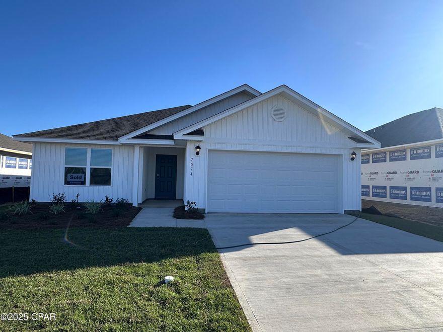 Welcome to the Lismore, a new home floor plan located at Liberty in Panama City, Florida. The Lismore is thoughtfully designed 3-bedroom, 2 bathroom, one-story home with 1.580 square feet of modern living. On the outside of your home, you will see durable vinyl siding, a spacious two-car garage with an opener and a fully sodded yard to the property lines. This home comes equipped with dimensional shingles with a limited lifetime warranty, electronic deadbolts on all exterior doors, weatherproof outlets, and hose bibs. Sidewalks line the neighborhood streets for you to enjoy the beautiful Florida weather at Liberty. Inside you will see 8' ceilings throughout, engineered vinyl plank flooring throughout the home and carpet in the bedrooms. The front bedrooms, bathroom, and garage are close to the front door and welcome you into an open living room and kitchen, perfect for having guests over. Granite countertops, white cabinetry with soft-close are in the kitchen and bathrooms, and the kitchen island make hosting or serving dinner at the bar a breeze. Complete with a pantry, and stainless-steel appliances including smooth top range, microwave, and dishwasher means your kitchen is fully equipped. The living room has plenty of windows for natural lighting and leads right to the back door. Each bedroom comes with soft carpet floors and spacious closets. The Primary Bedroom features a bathroom with a detached shower and double vanity with granite countertops. The walk-in closet is adjacent to the bathroom, meaning more space in your bedroom. As with all the homes in Liberty, your home is outfitted with the latest Smart Home technology allowing you to manage your home right from your phone, making your comfort easy and exceptional.

Our Liberty community features underground utilities making it less susceptible to damage from severe weather leading to fewer outages and more reliable service. Residents of Liberty can enjoy exclusive access to two amenity centers, complete with two pools, a children's splash pad, two playgrounds for endless fun, a well-equipped fitness center, two pickleball courts and a basketball court to name a few things. Embrace the lifestyle you deserve where every detail is curated for your ultimate enjoyment. Come and see why the Aldridge is the perfect new home for you. Contact us today to find your home at Liberty!