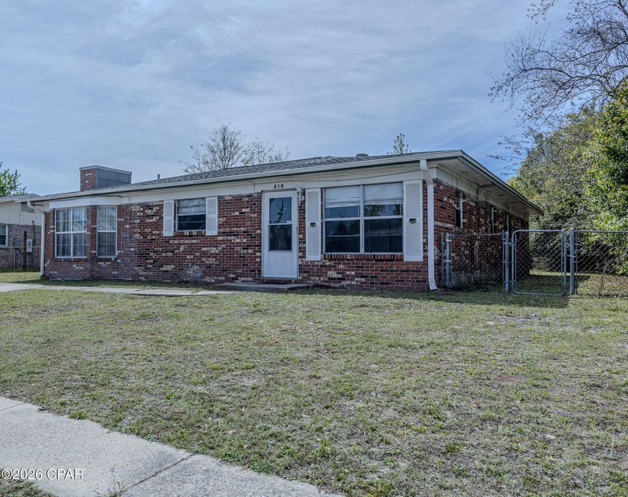The price just changed. The neighborhood didn't. 🏡 Brick 4BR/2BA | $174,900 | Established Neighborhood Near Tyndall AFB. 
Solid brick construction, a proven floor plan, and a location that delivers -- this 4-bedroom, 2-bath home is now priced to reflect condition and reward the right buyer. Whether you're an investor running numbers or a handy buyer ready to build serious equity, the opportunity here is real.
The bones are strong. Brick exterior, roof replaced January 2019, separate family room with fireplace, open kitchen and dining area with breakfast bar, and abundant natural light throughout. Out back you'll find a fully fenced yard and a 20x12 workshop and storage shed -- a feature that's hard to find at any price point.
This home needs interior updating and is priced accordingly. ARV in this neighborhood runs $235,000-$250,000 once updated -- the spread between where it's priced and where it can go is the opportunity. Appliances convey. Cash or renovation financing preferred. Sold as-is.
Minutes from Tyndall Air Force Base, schools, shopping, parks, and Gulf Coast boat launches.
Bring your contractor or bring your toolbelt. Schedule your showing with your favorite Realtor® today!