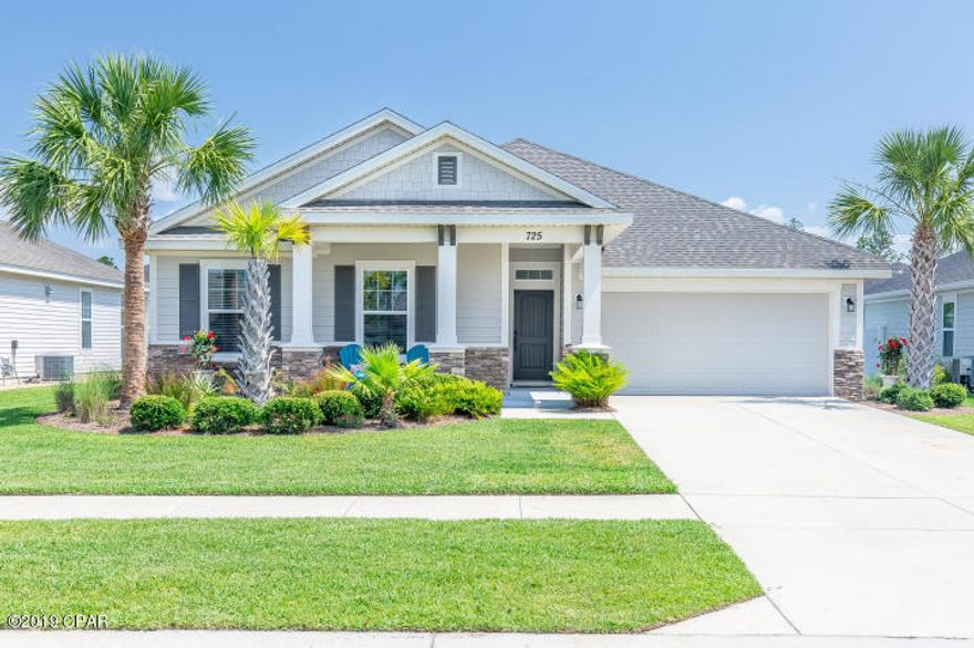 Beautiful 4BR-2Bath home in Breakfast Point, open floor plan, large master suite and beautiful kitchen with granite countertops and stainless appliances. Fenced back yard, covered patio. Lawn Care,trash,basic cable included.