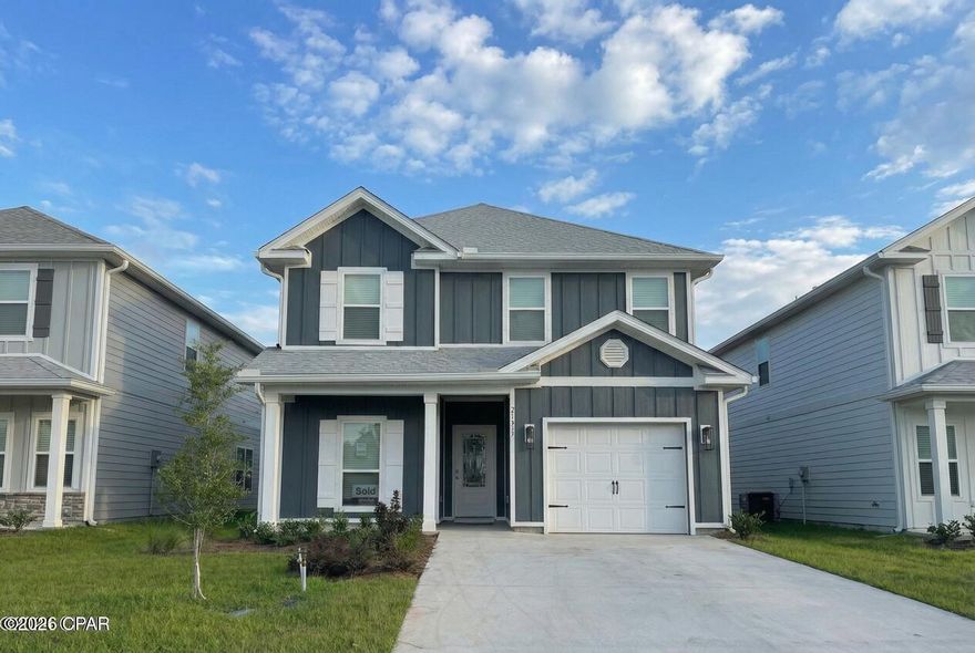 Brand New Executive Home! 4BR/3.5 Bath located less than 0.5 Miles From The Gulf Of Mexico 

This stunning executive residence features a master suite on the ground floor with a spacious walk-in tiled shower, double vanities, and a walk-in closet. The living room, also on the ground floor, seamlessly flows into the kitchen, perfect for entertaining or relaxing. 

The gourmet kitchen features granite countertops, an island and stainless-steel appliances. Adjacent to the kitchen, the versatile dining area can also serve as a home office. Convenient amenities include a half bath and a laundry room (washer & dryer included) on the first floor.

Upstairs, you'll find a large bonus room, ideal for a second living area, playroom, or media room. There are three spacious bedrooms upstairs; two bedrooms have large walk-in closets and share a full hall bathroom with a tub/shower combo. The other bedroom has a large closet and its own ensuite.

Step outside to find a charming covered front porch, perfect for rocking chairs, and a covered back porch, ideal for grilling out with family and enjoying summer nights.

The home features a 1-car garage and ample storage throughout.

Located just 0.5 miles from the beautiful Gulf of Mexico. Conveniently located to Northwest Florida Beaches International Airport (ECP), Bay County FL. Only 3 miles from the scenic 30A, and 6 miles from Pier Park, a premier outdoor shopping mall by Simon. Only minutes away from Camp Helen State Park, Rosemary Beach, Inlet Beach, Seaside Beach, Watercolor Crossings, Watersound, Grayton Beach State Park, Topsail State Park and Conservation Park. Approximately 30 to 40 minutes to Silver Sands Premium Outlets in Miramar/San Destin. 

Don't miss the opportunity to live in this immaculate home, designed for comfort and convenience. Schedule a tour today and make this your new sanctuary! 6 months to 12 months Lease Only (NO MONTHLY Lease)

Main Features:  Move-In Ready

Master Suite on Ground Floor: Features a spacious walk-in tiled shower, double vanities, and a walk-in closet.

Open-Concept Living Area: The living room seamlessly flows into the kitchen, perfect for entertaining or relaxing.

Gourmet Kitchen: Equipped with an island featuring cabinetry, granite countertops, and stainless-steel appliances.

Versatile Dining Area: Adjacent to the kitchen, this space can also serve as a home office.

Convenient Amenities: Includes a half bath and a laundry room with washer & dryer provided on the first floor.

Upstairs:
Large Bonus Room: Ideal for a second living area, playroom, or media room.
Three Spacious Bedrooms: Two bedrooms share a full hall bathroom, while one has its own ensuite.

Location:
Less than 0.5 miles from the beautiful Gulf of Mexico
Just 3 miles from the scenic 30A
6 miles to Pier Park, a premier outdoor shopping mall by Simon
Minutes to several State Parks and other attractions
Convenient to Northwest Florida Beaches International Airport (ECP)

NO PETS ALLOWED

NO Smoking
NO Pets Allowed

6 months - 12 months lease (No Month to Month or Short-Term Lease)
Renters are encouraged to obtain renters insurance for their personal property/belongings.